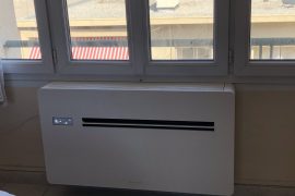 Chantier pose climatisation réversible sans moteur extérieur